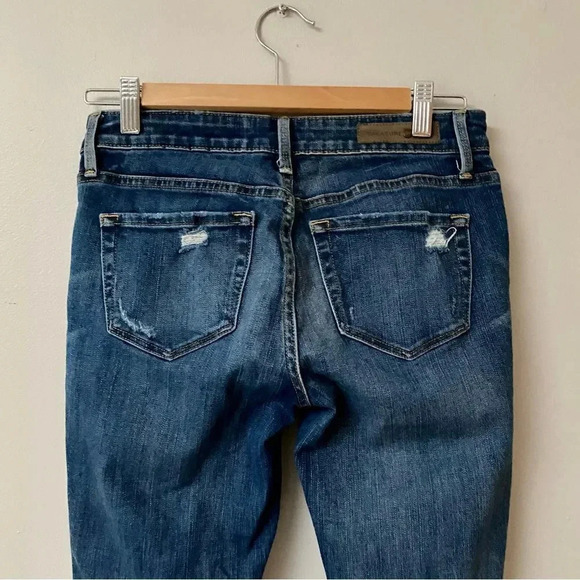 Treasure & Bond Skinny Jeans 27 Medium Blue Wash Distressed Stretch Denim - Picture 9 of 13
